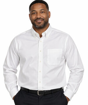 Damon Dress Shirt Mens 16.5 White Button Down 34/35